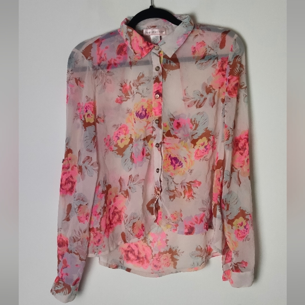 Band of Gypsies • Floral Sheer Top